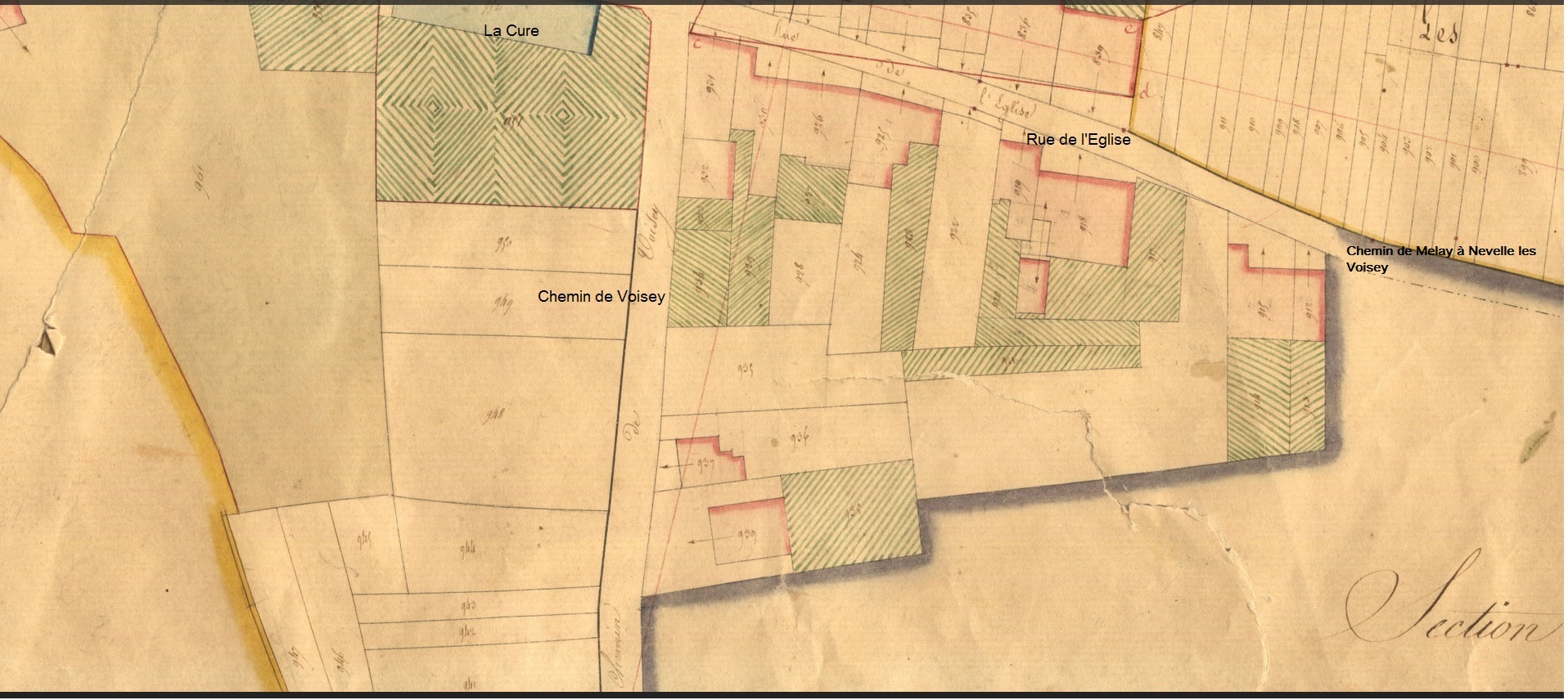 332 Cadastre napoleonien MELAY vers voisey