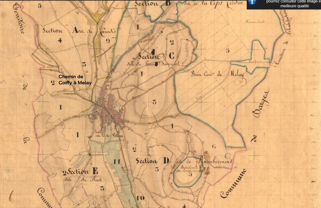 9102 Cadastre napoleonien MELAY 2 detail s