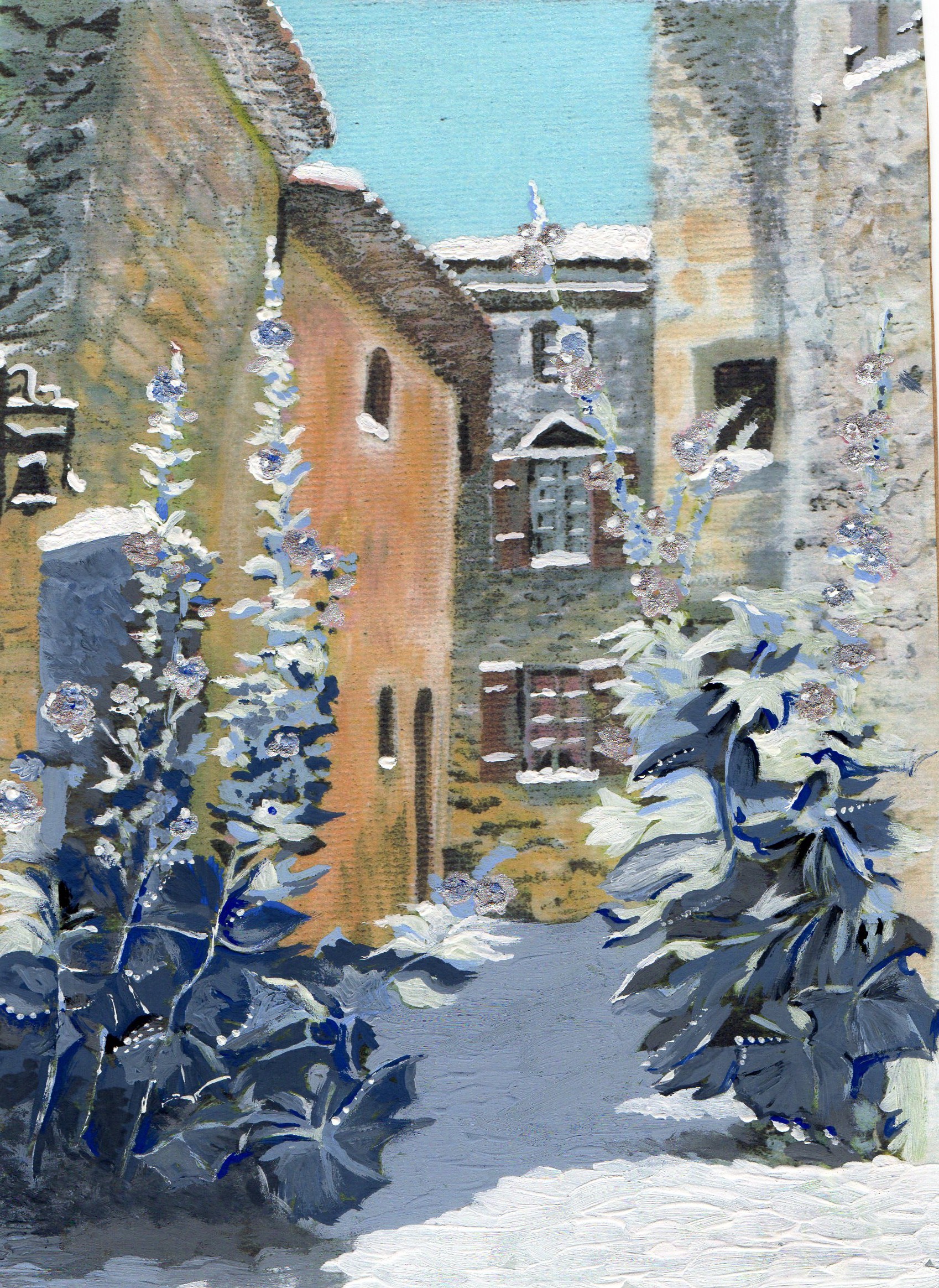 Rue de Gréou enneigée (vendu )2012