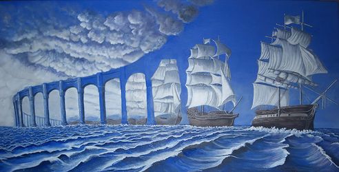 une belle oeuvre du peintre canadien Robert Gonsalves