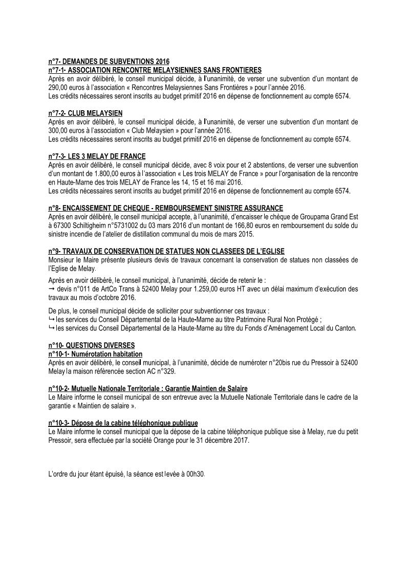 Conseil municipal du 08 avril 2016 journal Page 2