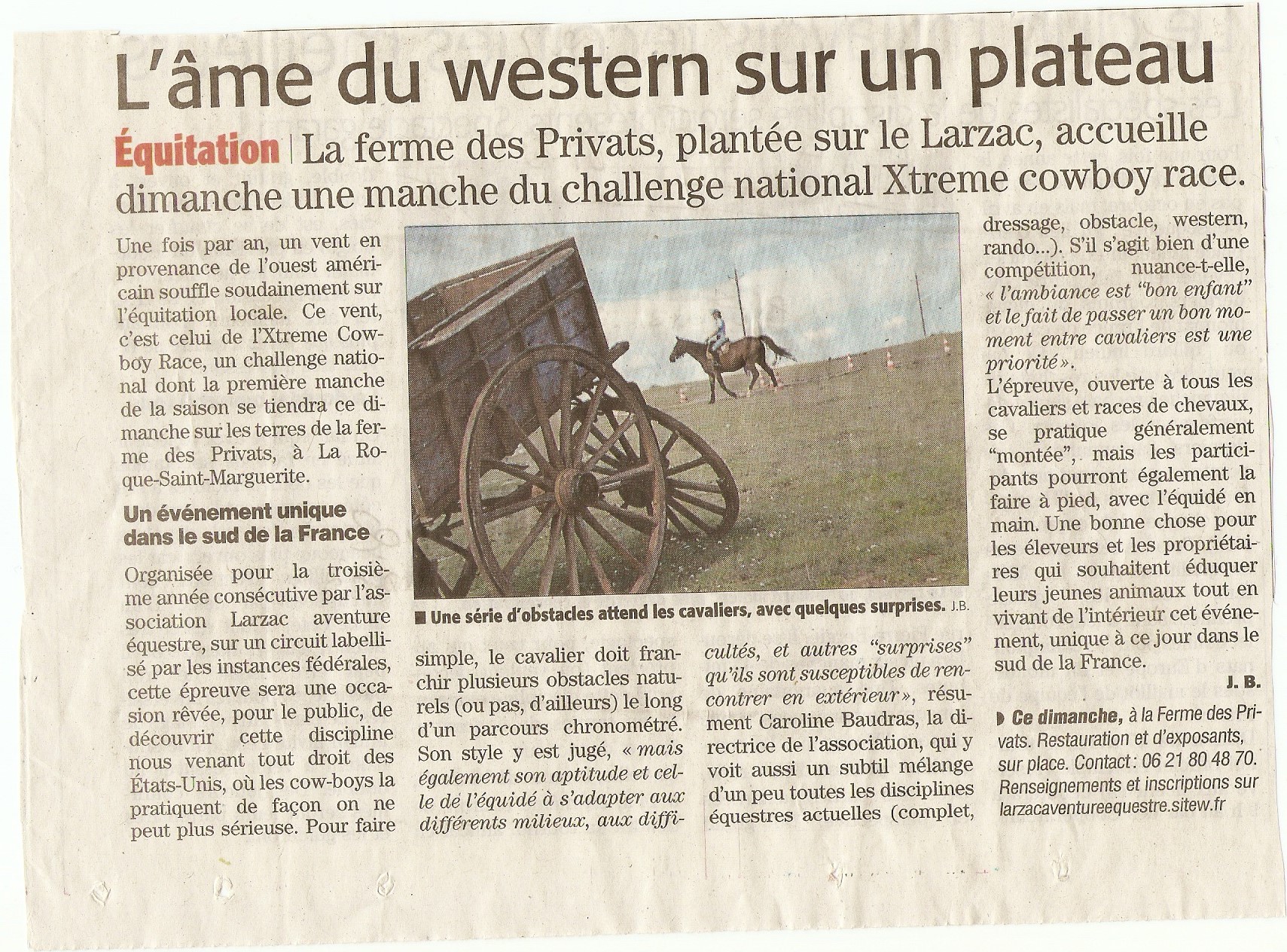Article du Midi libre le 12/04/2016