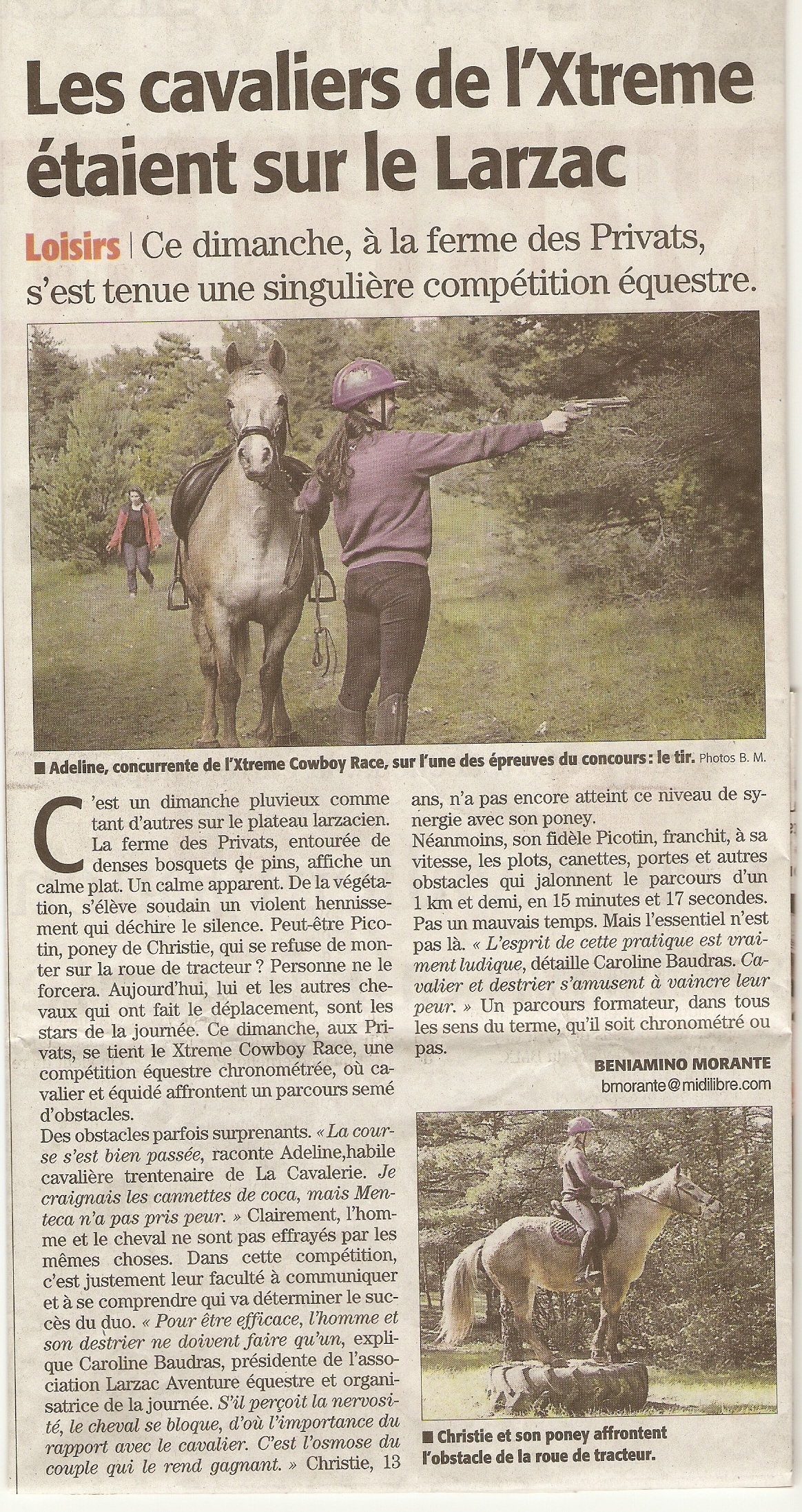 Très bel article du journal Midi Libre du 18/04/2016 qui retrace parfaitement l'ambiance de la manifestation !