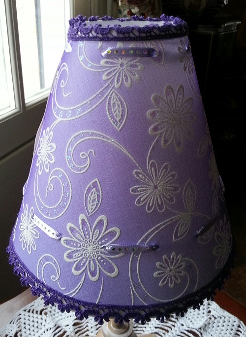 Abat jour violet petit