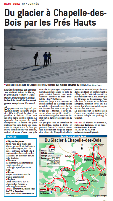 Ski de fond morbier chapelle bois