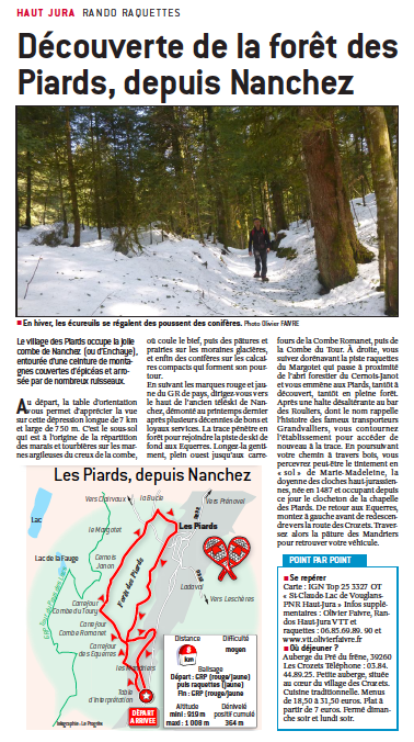 Raquettes nanchez les piards