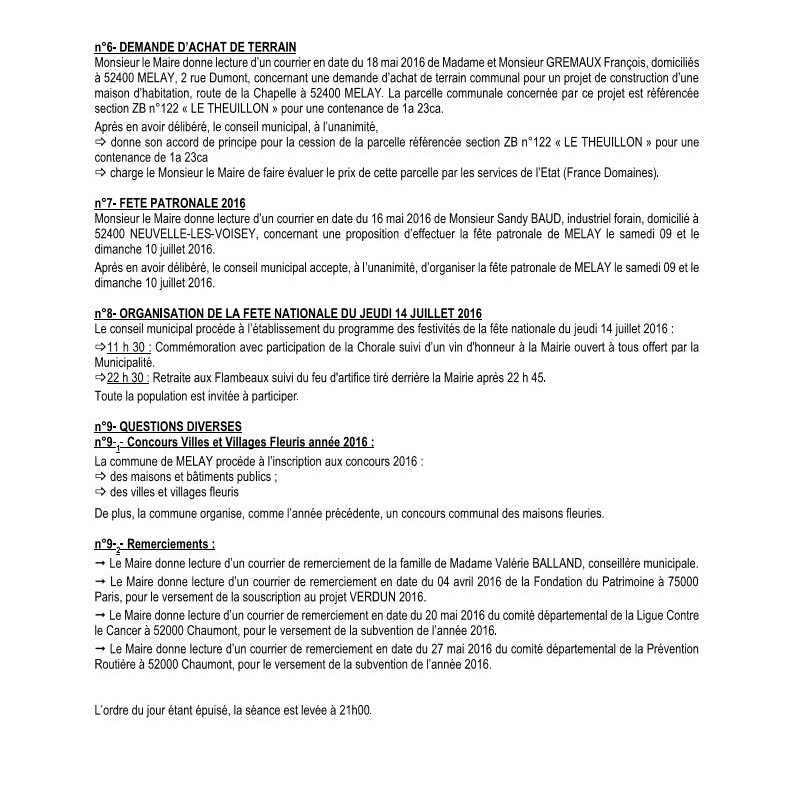 Conseil municipal du 10 juin 2016 Page 2