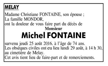 Deces michel fontaine