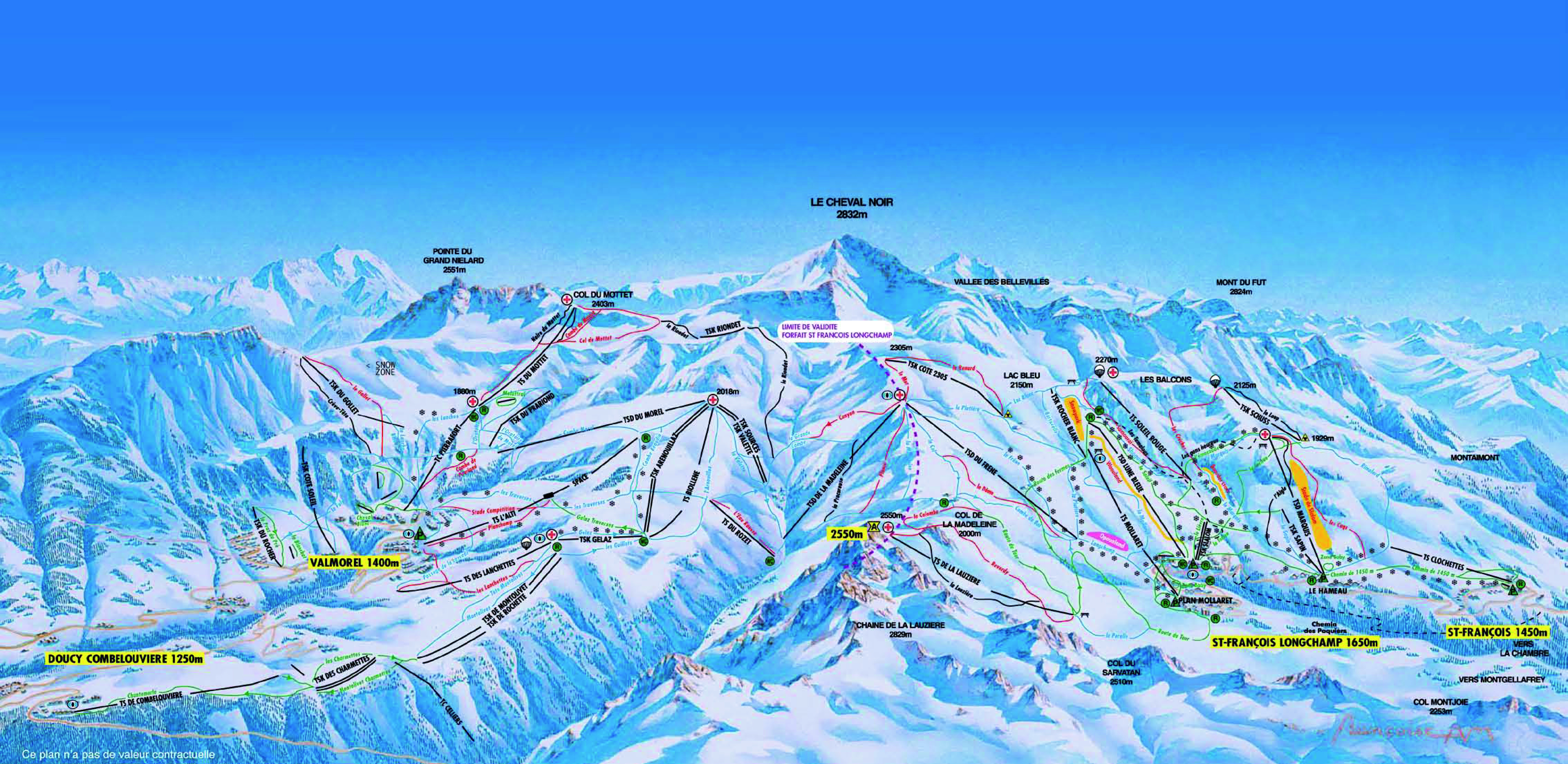 Saint Francois Longchamp Plan des pistes 2013 2014