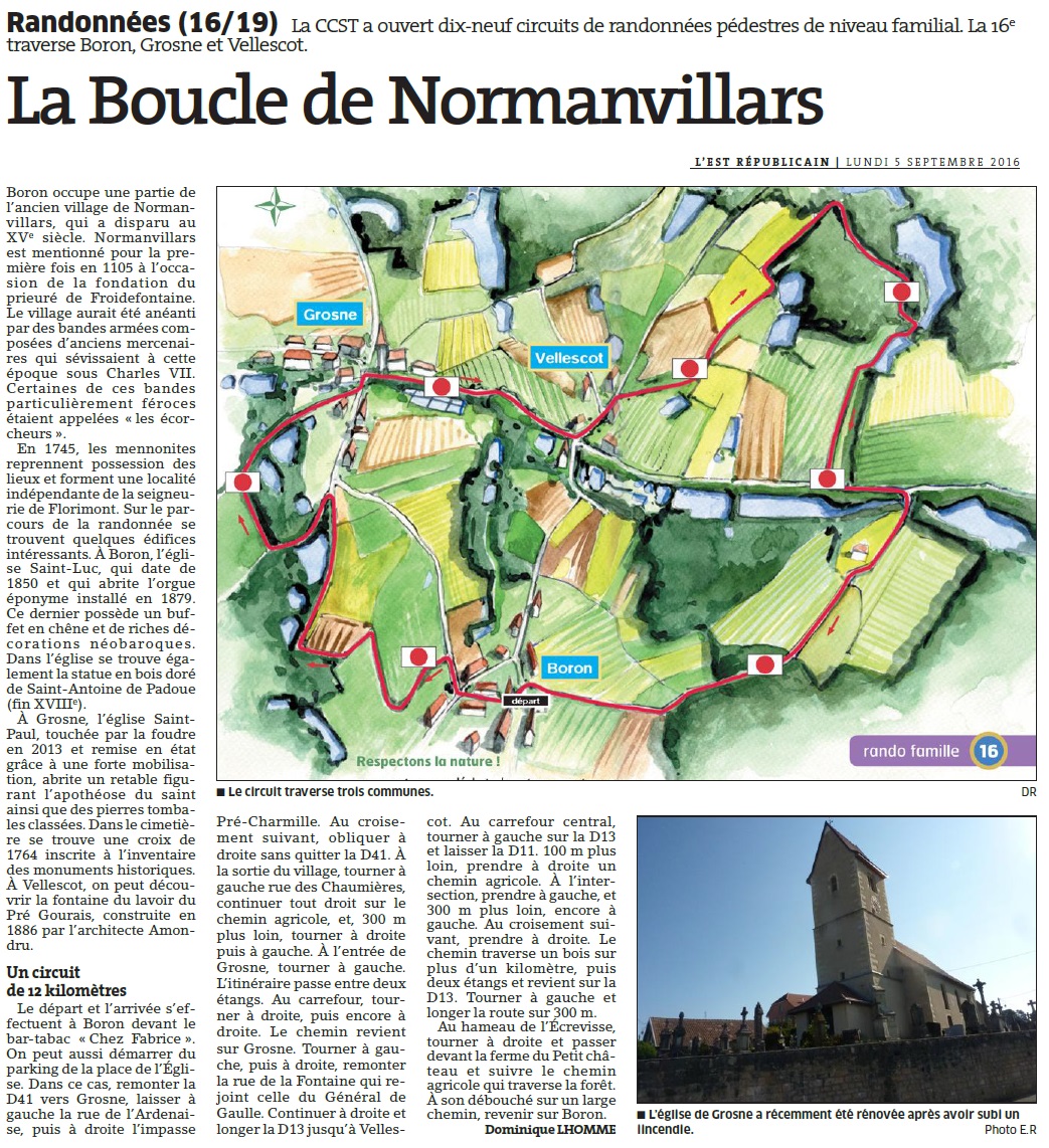 Randonnees La Boucle de Normanvillars