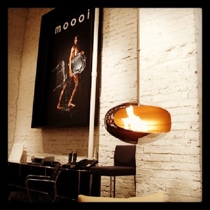Cheminée suspendue Aeris inox poli miroir COCOON FIRES