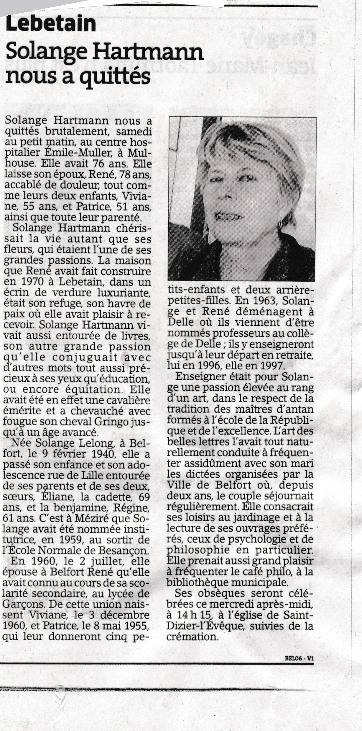 Necrologie Solange Hartmann 24092016