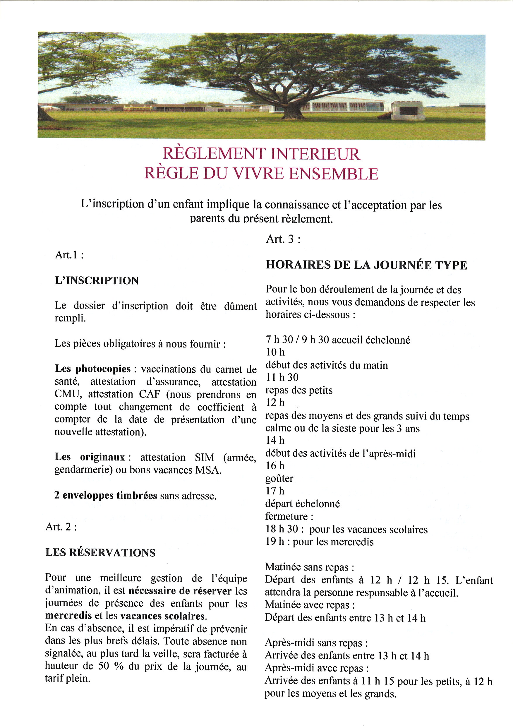 Reglement interieur 1