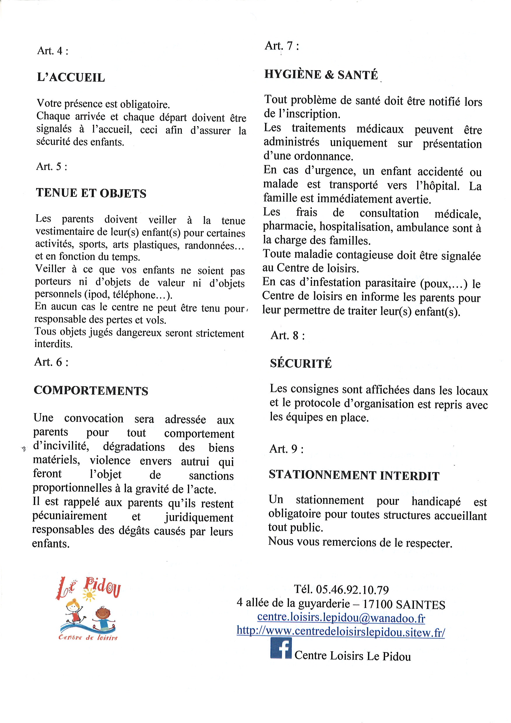Reglement interieur 2