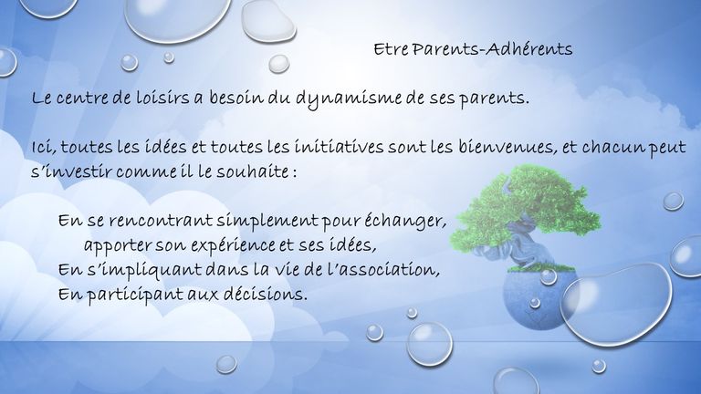 Etre parents adherents