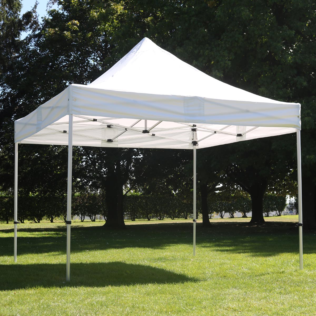 Tente pliante 3x3m 300g m 40mm blanche