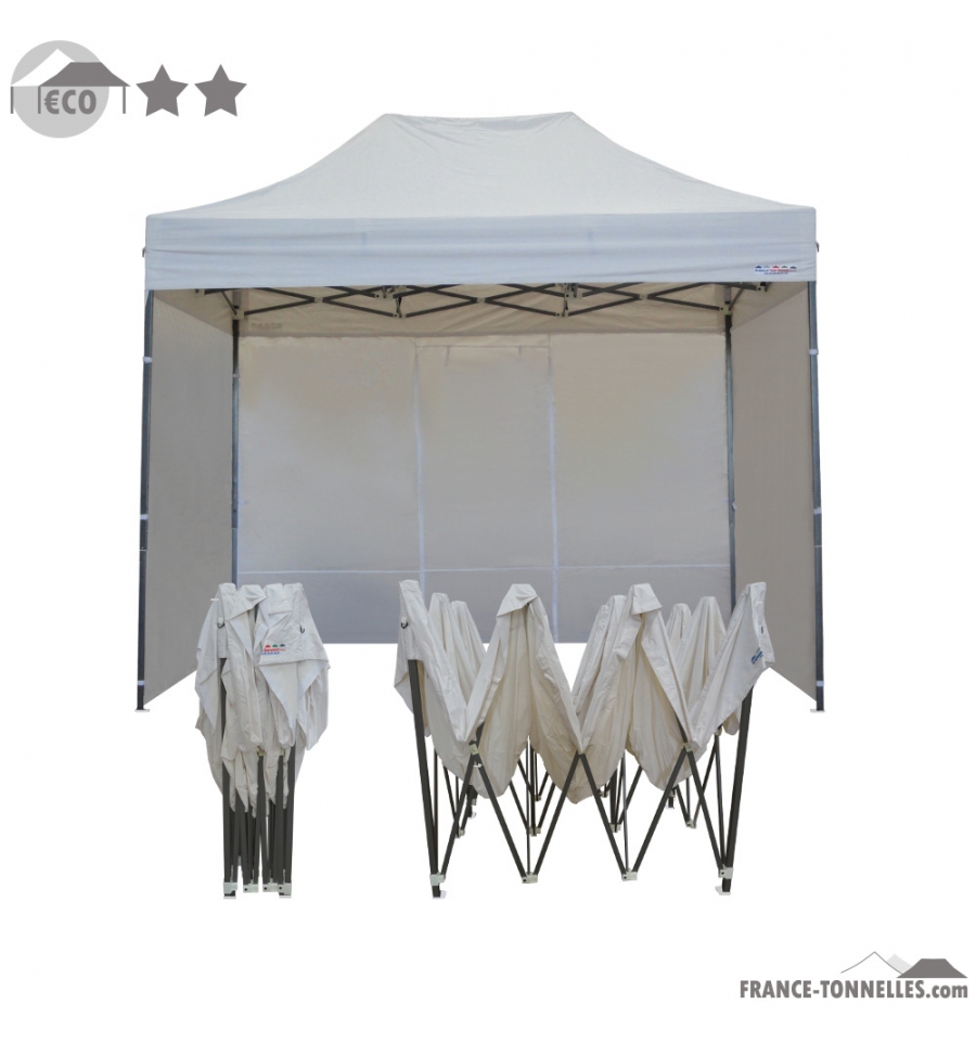 Tonnelle pliante acier pas cher 2x3m avec pack cotes