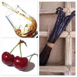 Rhum à la cerises et vanille Bourbon de Madagascar.