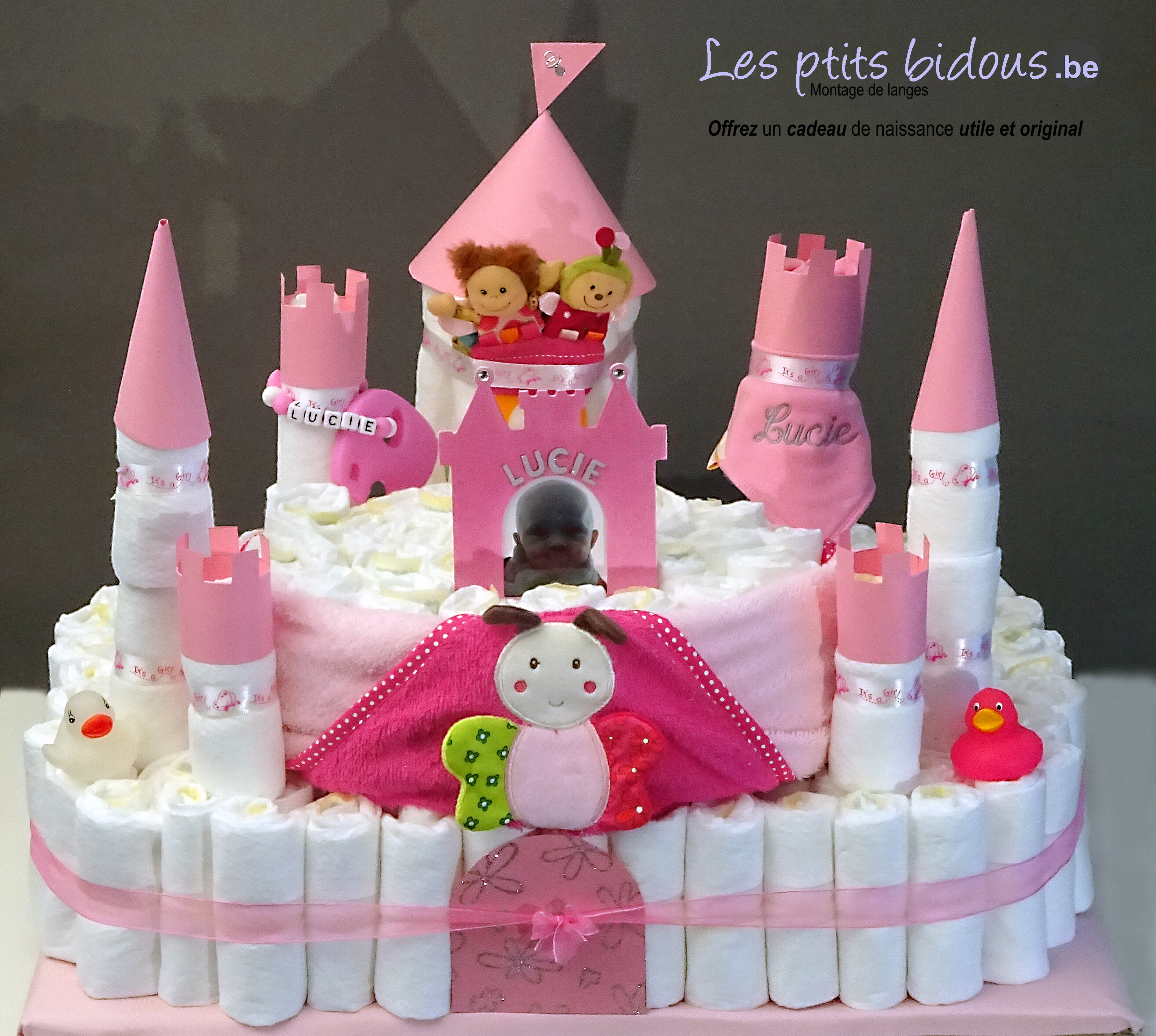 Grand chateau gateau de langes les ptits bidous
