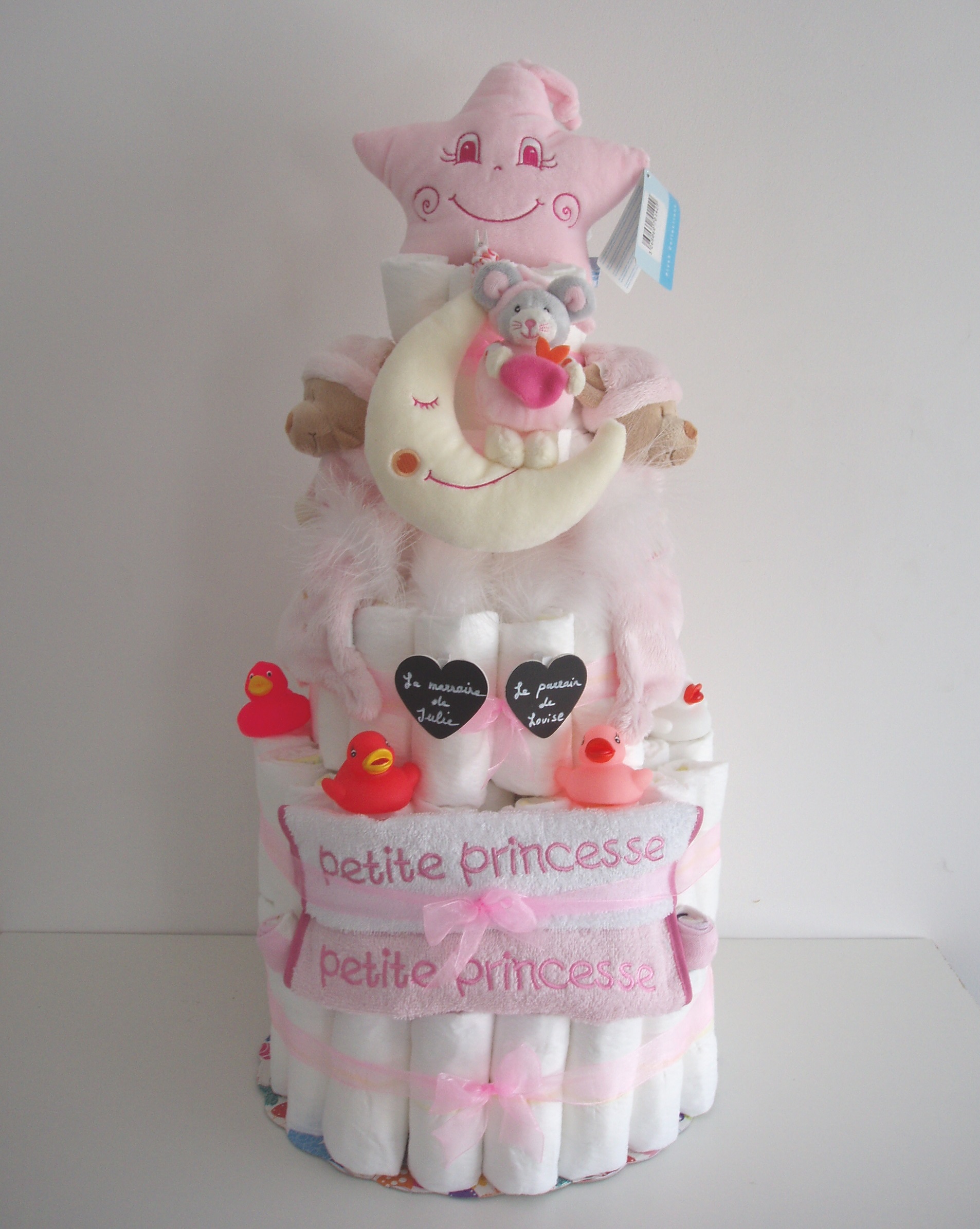 Gateau de langes pour jumelles