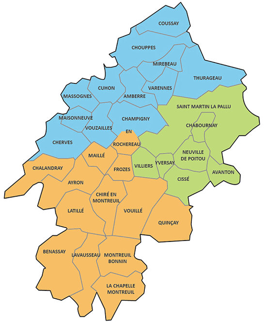 Carte haut poitou