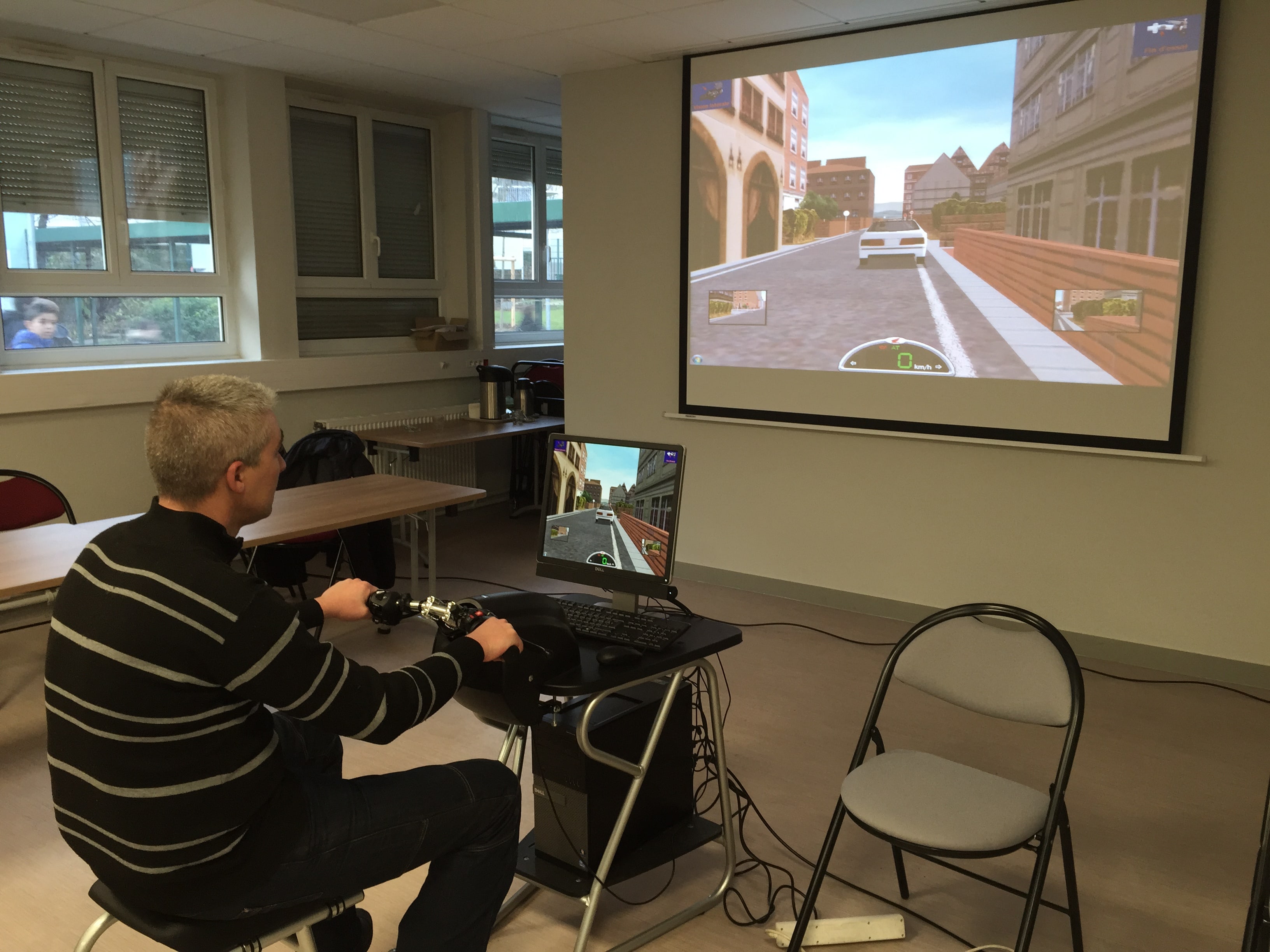 Formation simulateur moto en salle