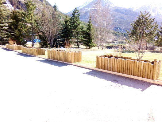 Jardinieres rondins 