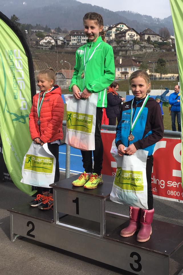 Podium championnat vaudois de cross 2017 lucy