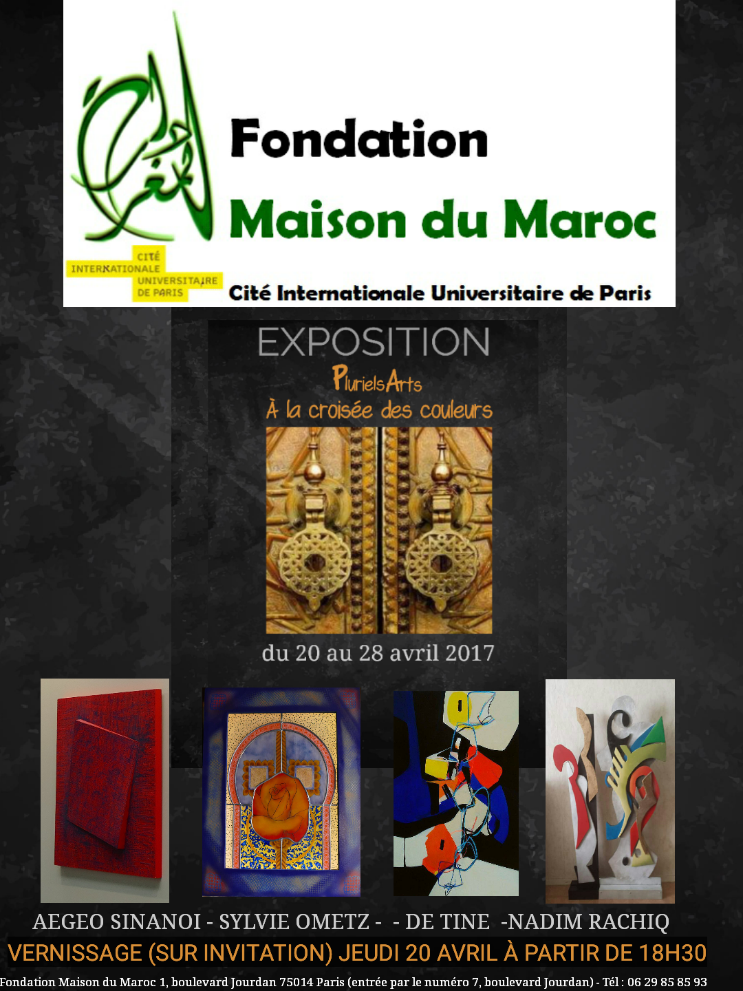 Sylvie ometz a la fondation maison du maroc avril 2017