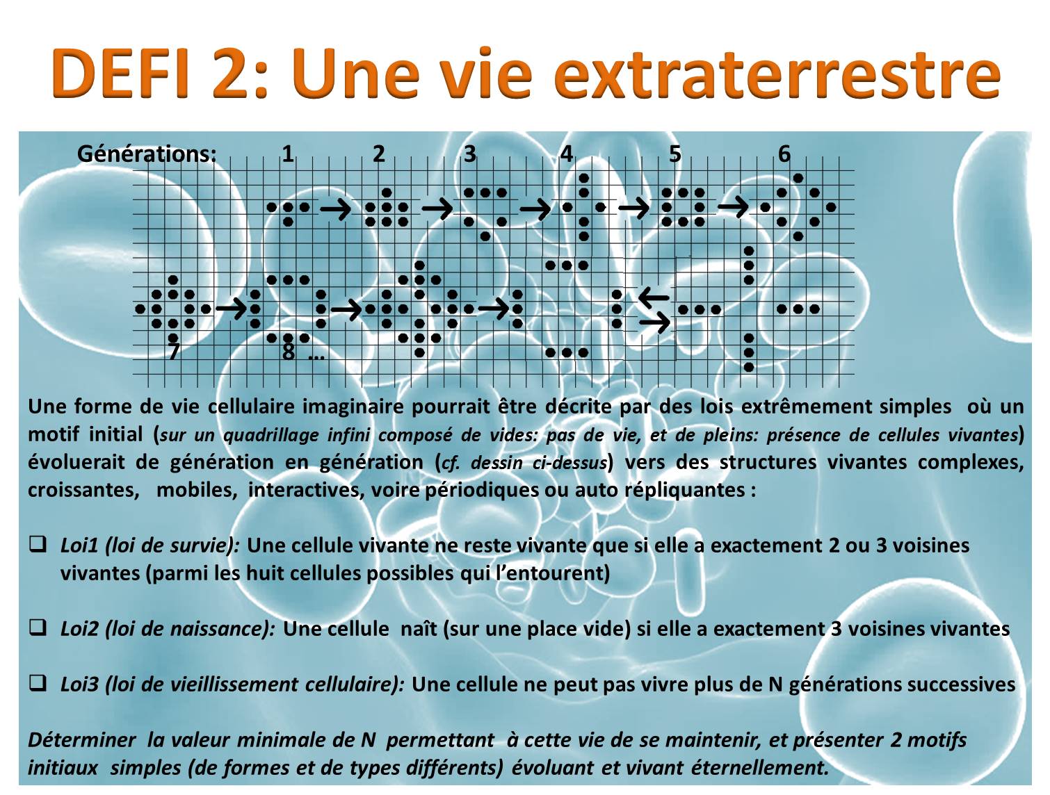 Defi2 Une vie extraterrestre