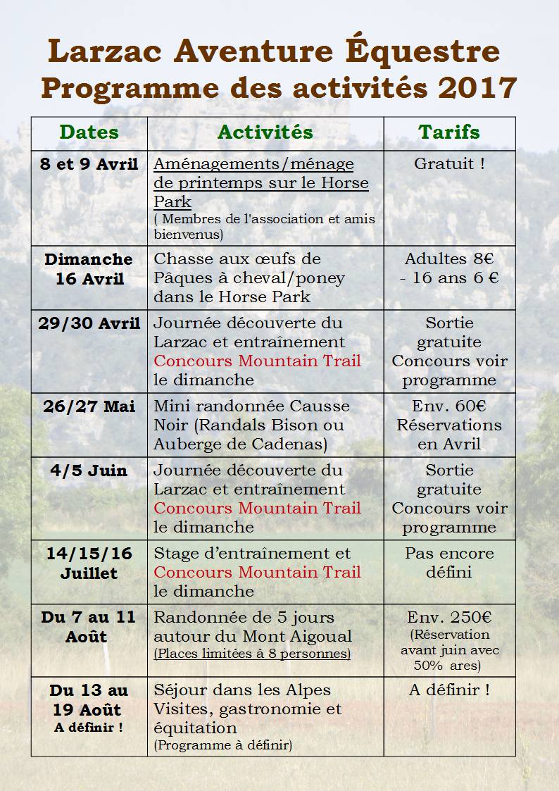 Programme 2017