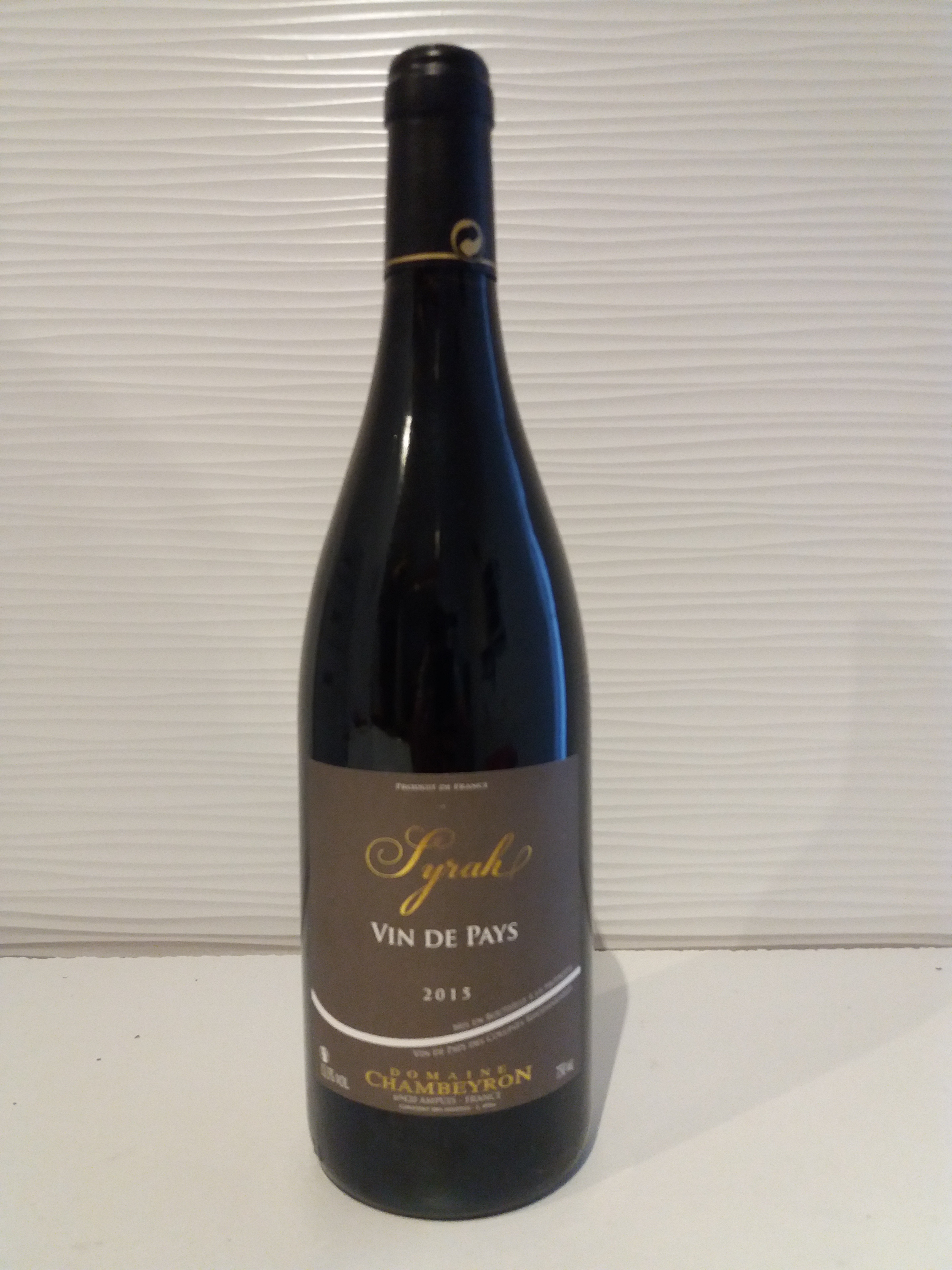 IGP Syrah 2015
Domaine Chambeyron