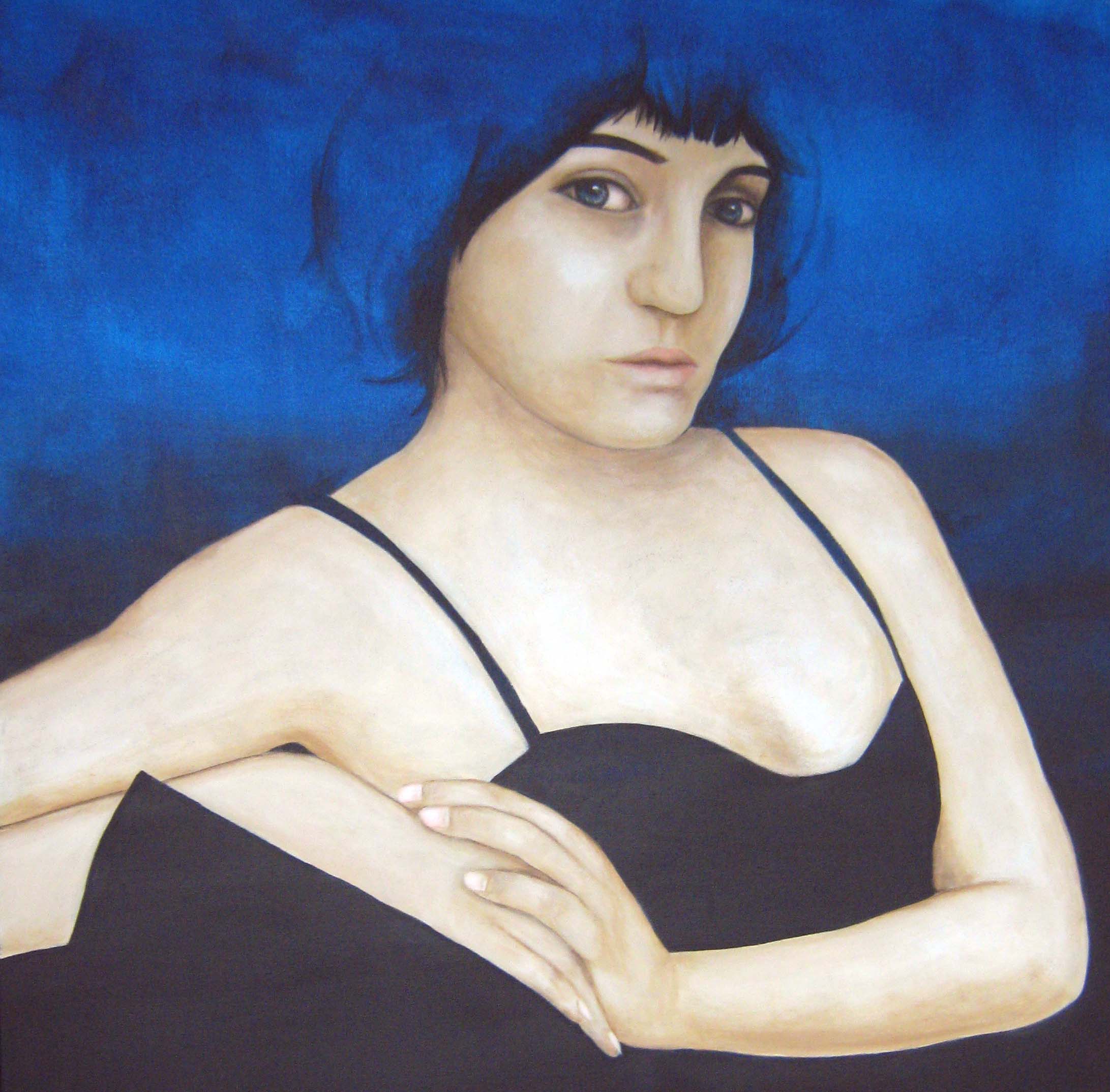 Rose kondrativ impatience maitrisee technique mixte sur toile 80x80cm