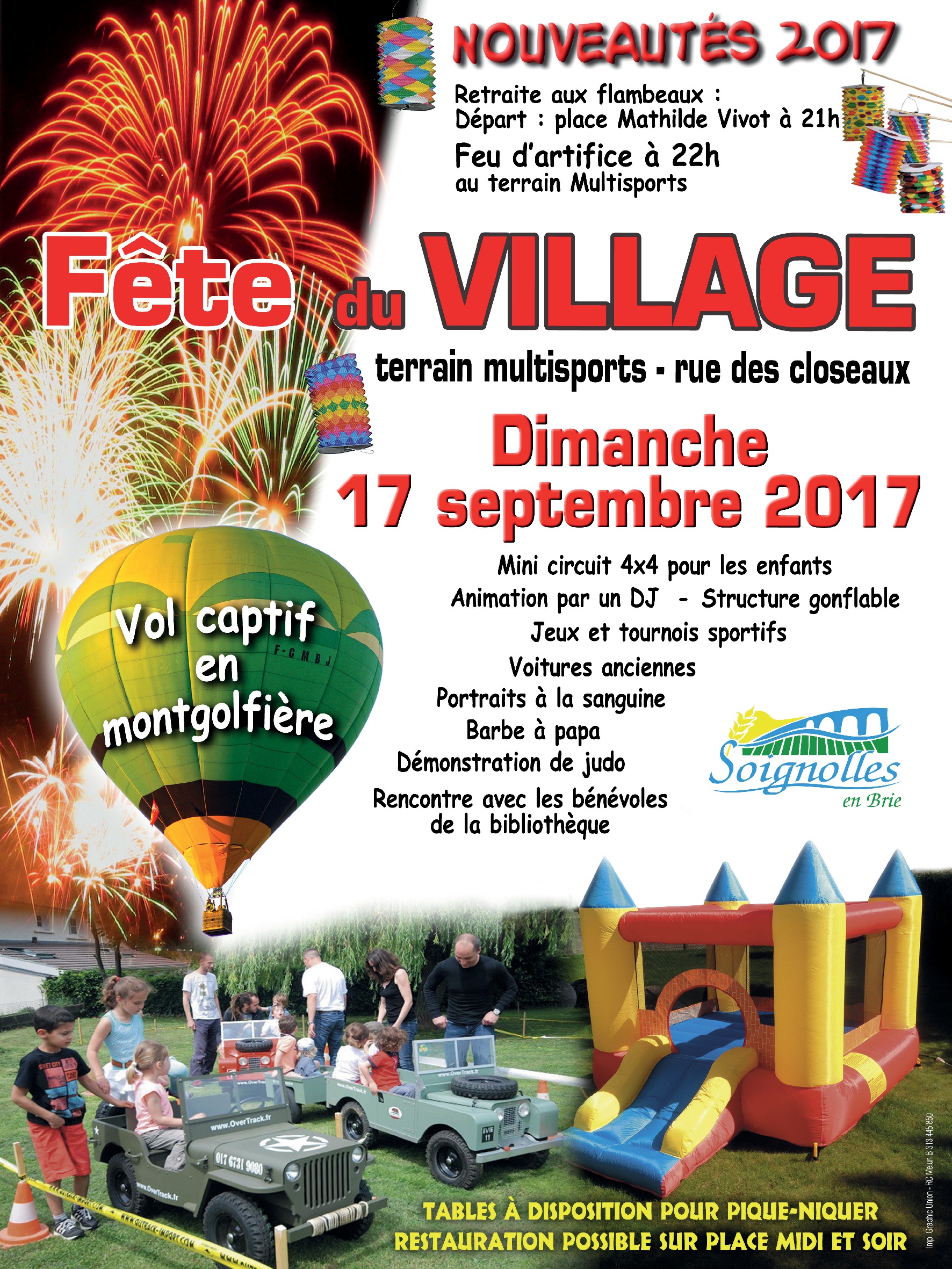 Affiche fete du village Soignolles en Brie 2017