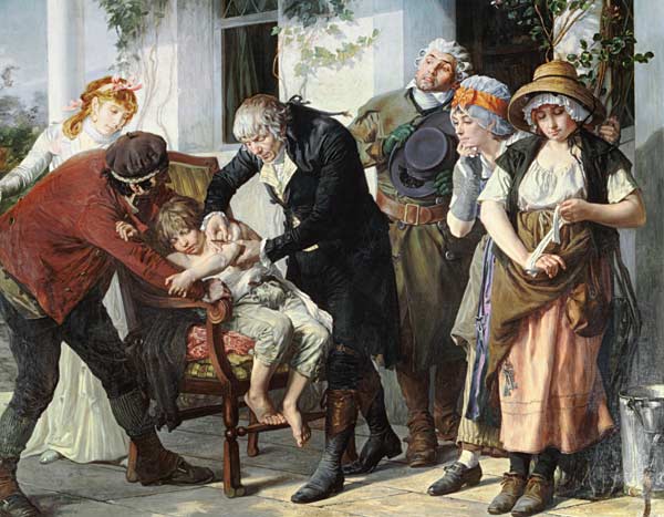 Edward Jenner 1749 1823 performing the first vaccination against Smallpox in 1796