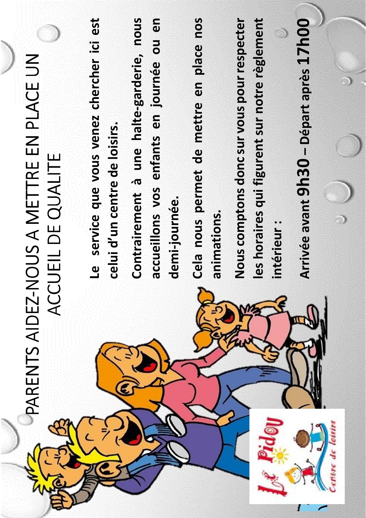 Parents aidez nous a mettre en place un accueil 