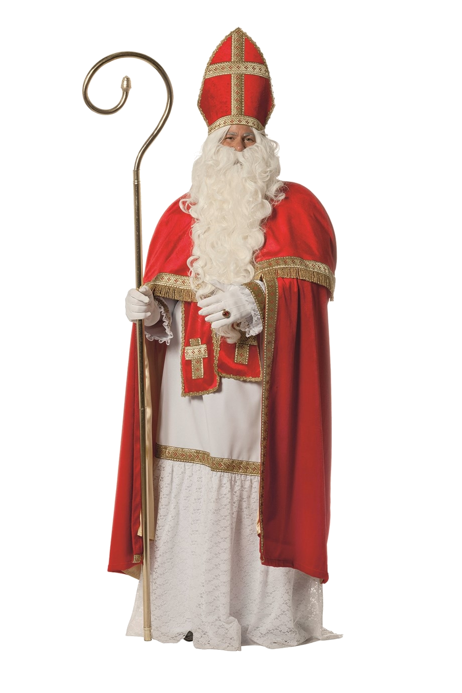 Costume de saint nicolas tissu 