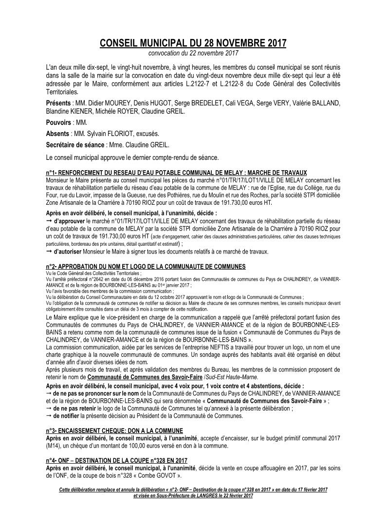 Conseil municipal du 28 novembre 2018 journal 6796 Page 1 r