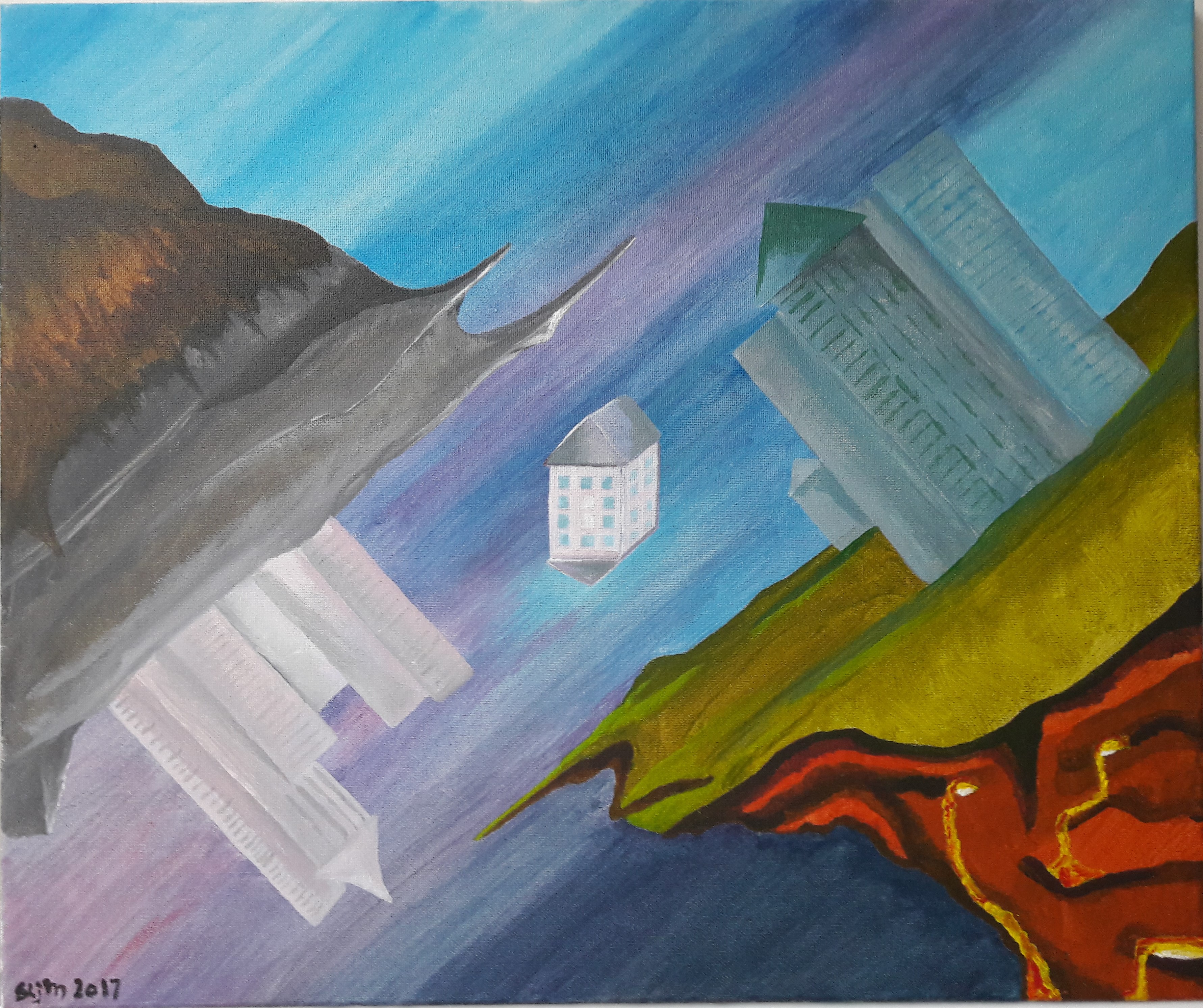 Nations, 45 x 55, Acrylique sur toile