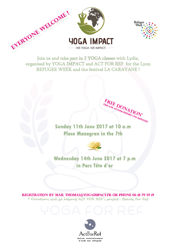 Poster yoga classes refugee week a4 eng