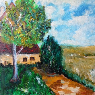 Arriere Croisette Huile sur toile 30X30 110 
