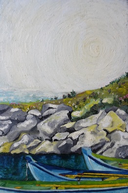 Debarque Huile et acrylique sur toile 22X33 90 
