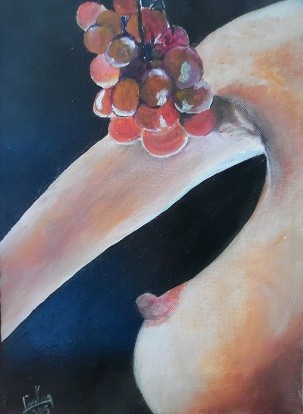 Sein aux raisins Huile sur toile 33X24 100 