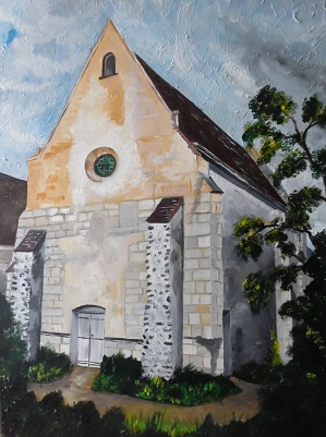 Le prieure Hule sur toile 46X58 320 