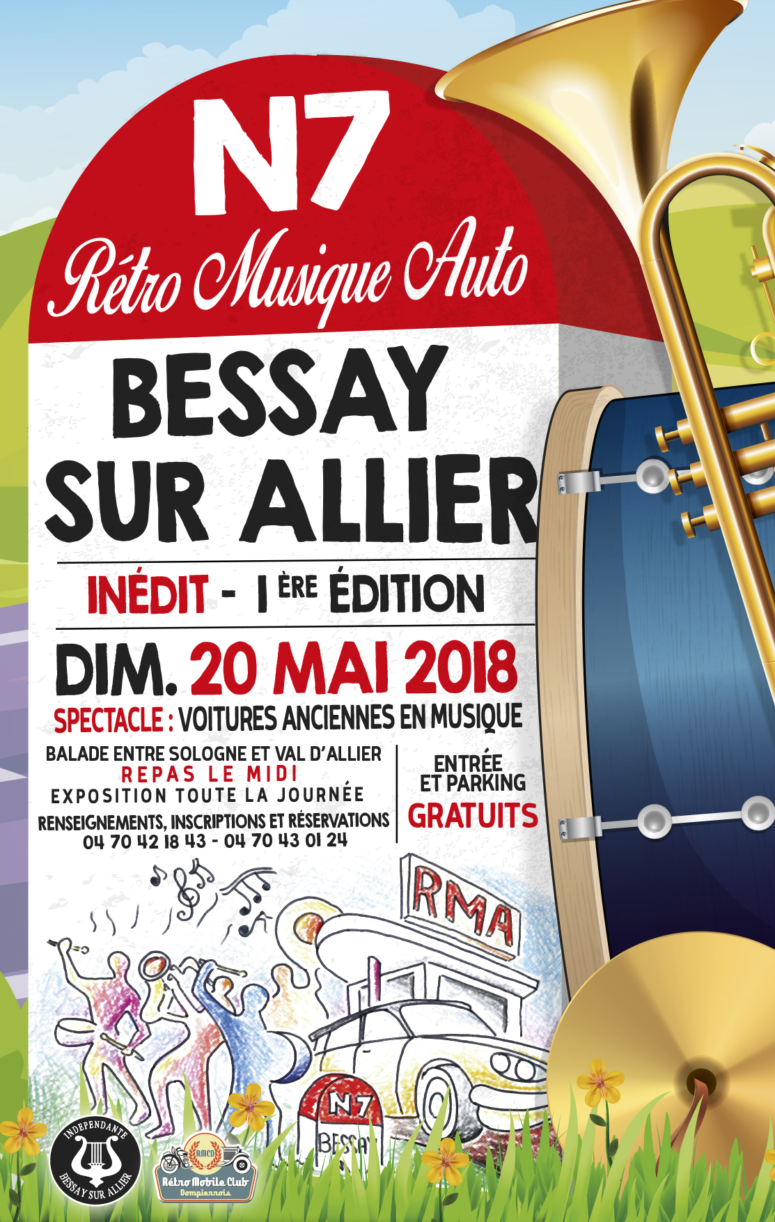 Re tro musique auto 2018 affiche