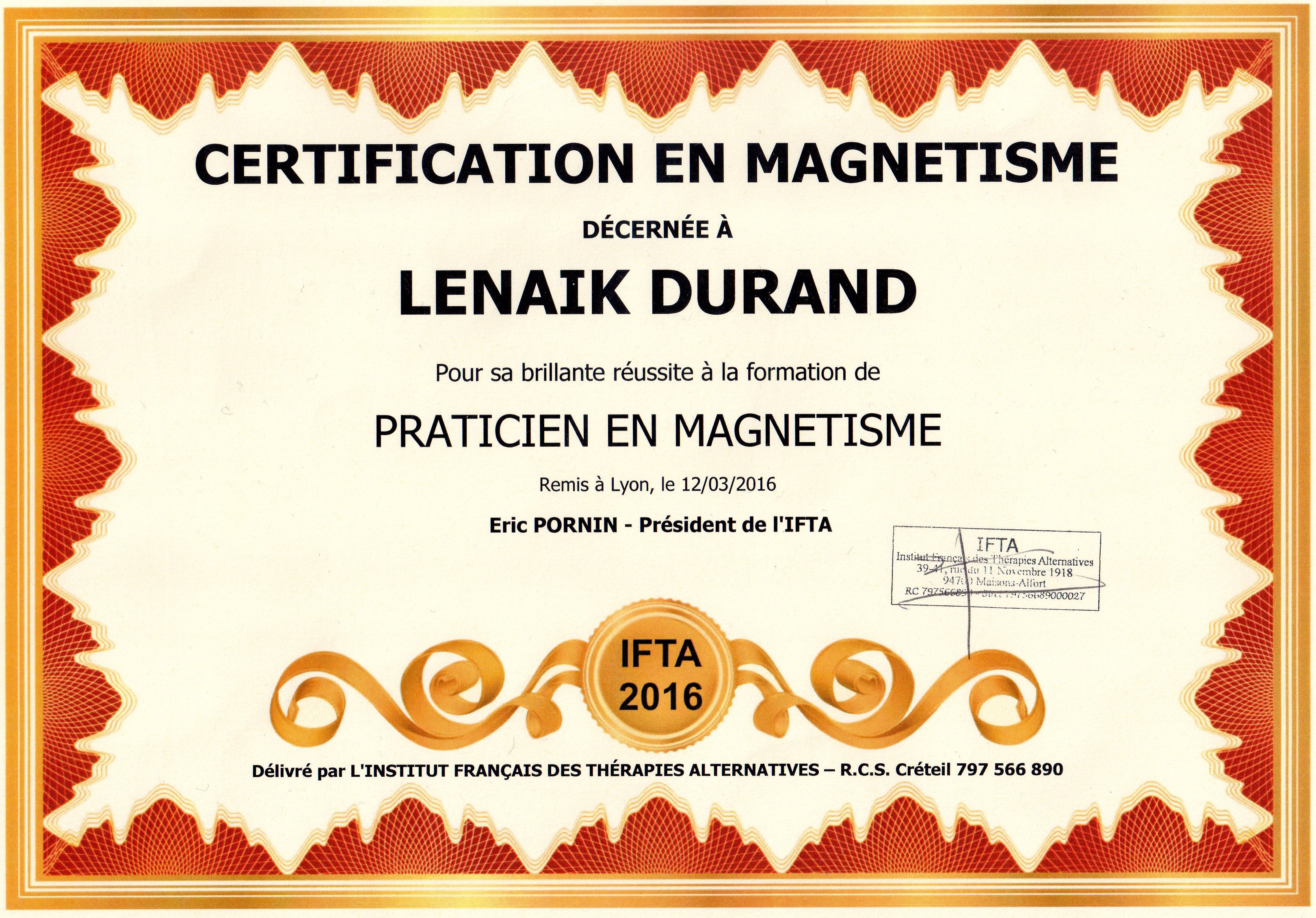 Certification