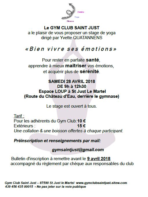 Stage de yoga