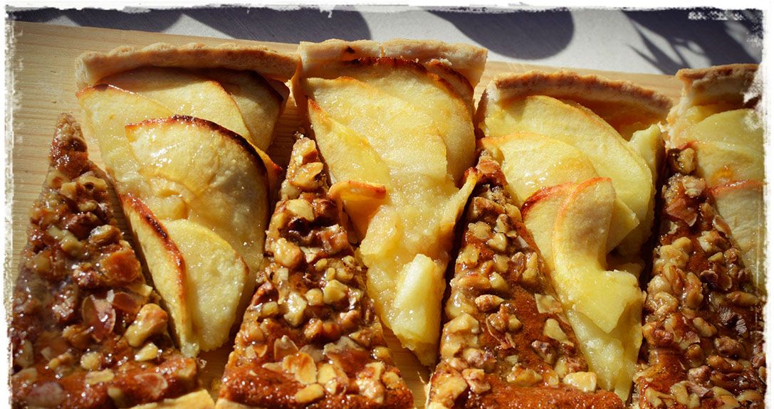 Tarte aux noix et aux poires