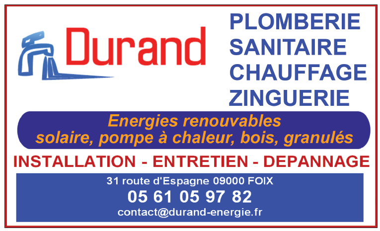 DURAND carte visite