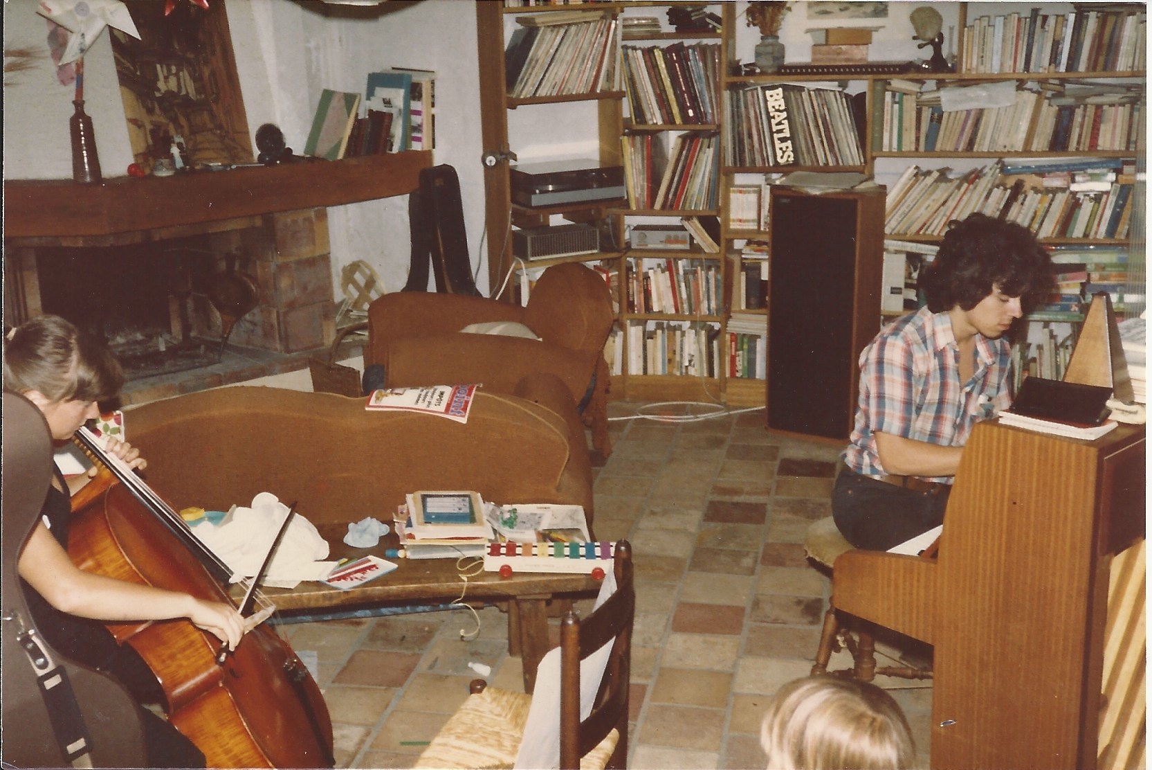 En répétition avec Manuel Rocheman - 1981